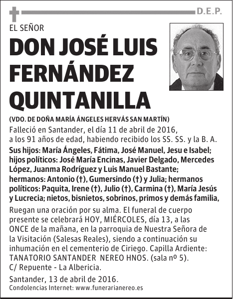 DON JOSÉ LUIS FERNÁNDEZ QUINTANILLA