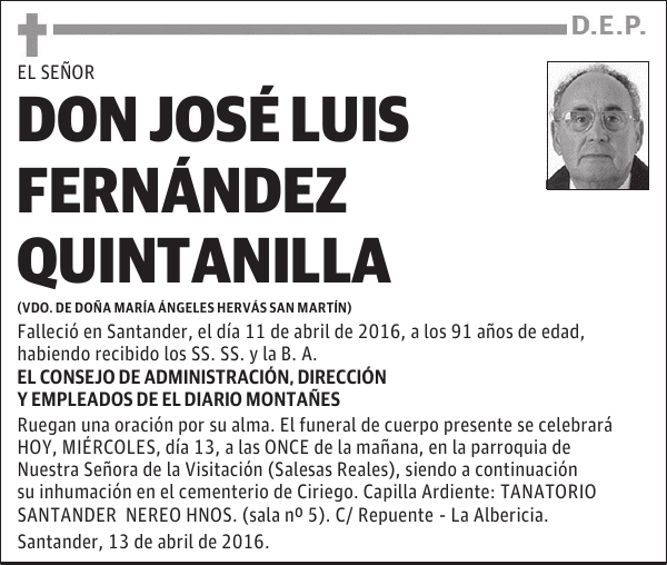DON JOSÉ LUIS FERNÁNDEZ QUINTANILLA