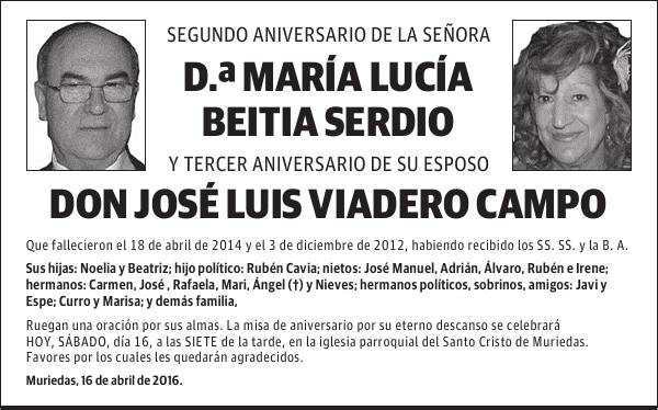DOÑA MARÍA LUCÍA BEITIA SERDIO
