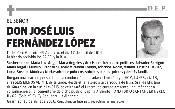 DON JOSE LUIS FERNANDEZ LOPEZ