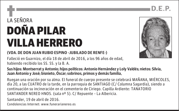 DOÑA PILAR VILLA HERRERO