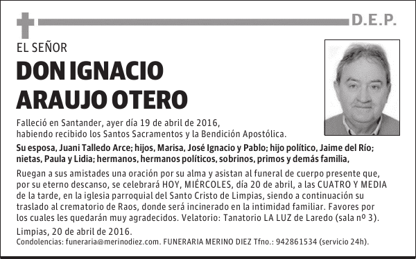 D. IGNACIO ARAUJO OTERO