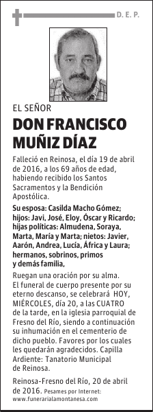 Don Francisco Muñiz Díaz