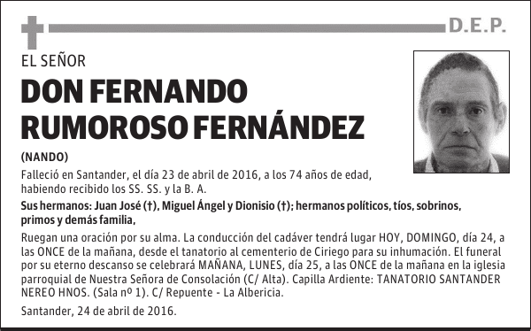 DON FERNANDO RUMOROSO FERNÁNDEZ