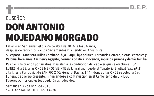 DON ANTONIO MOJEDANO MORGADO