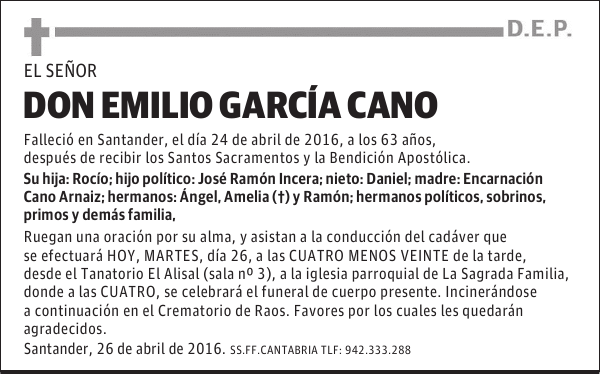DON EMILIO GARCÍA CANO