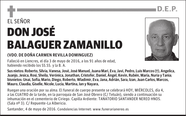 DON JOSE BALAGUER ZAMANILLO