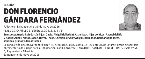 DON FLORENCIO GANDARA FERNANDEZ