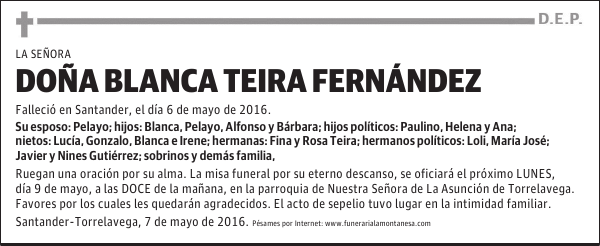 Doña Blanca Teira Fernández