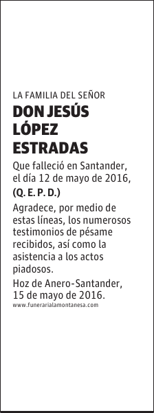 Don Jesús López Estradas