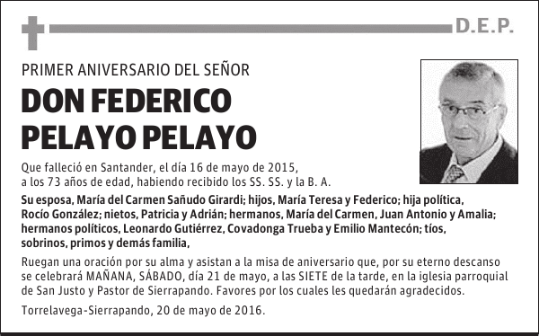 DON FEDERICO PELAYO PELAYO
