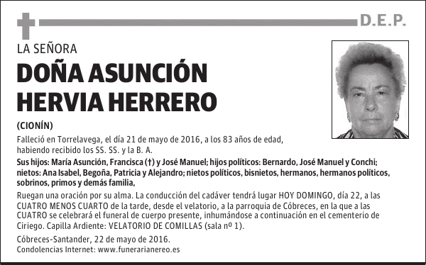 DOÑA ASUNCIÓN HERVIA HERRERO