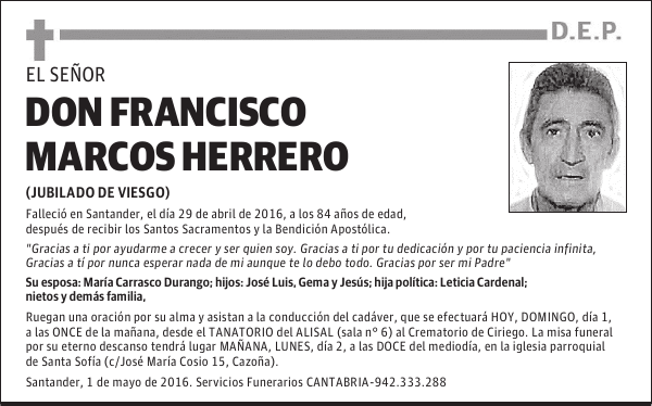 DON FRANCISCO MARCOS HERRERO