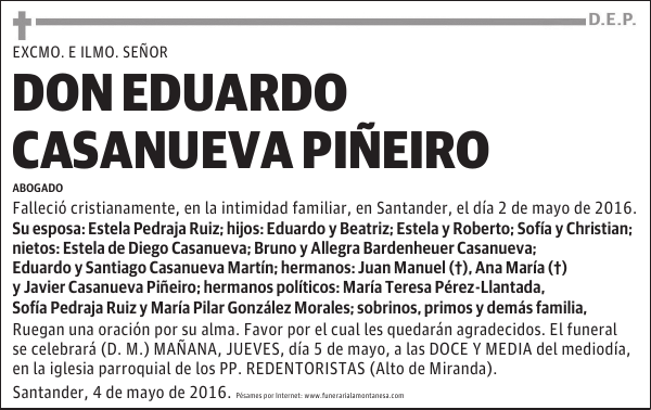 Don Eduardo Casanueva Piñeiro
