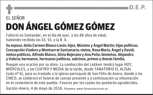 DON ÁNGEL GÓMEZ GÓMEZ