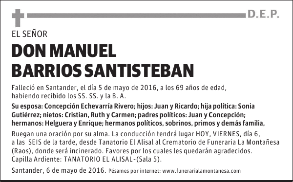 Don Manuel Barrios Santisteban