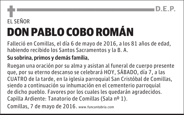 Don Pablo Cobo Román