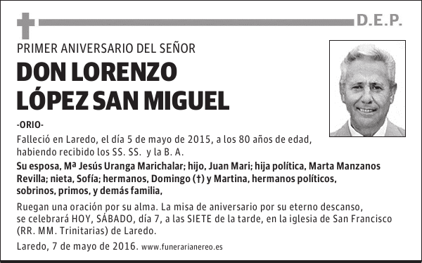 DON LORENZO LOPEZ SAN MIGUEL