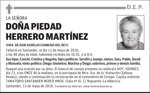 DOÑA PIEDAD HERRERO MARTINEZ