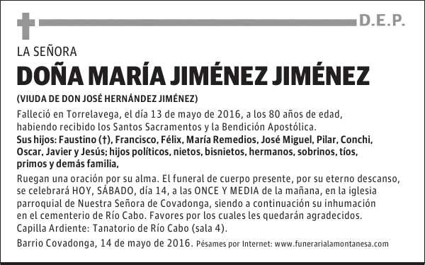 Doña María Jiménez Jiménez