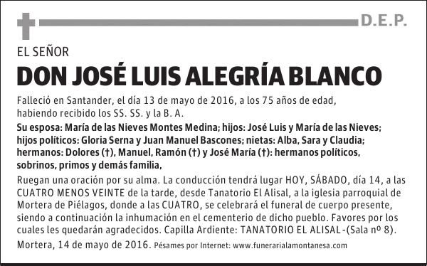 Don José Luis Alegría Blanco