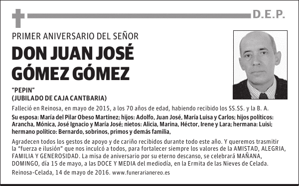 DON JUAN JOSE GOMEZ GOMEZ