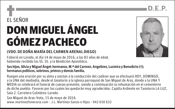 D. MIGUEL ÁNGEL GÓMEZ PACHECO