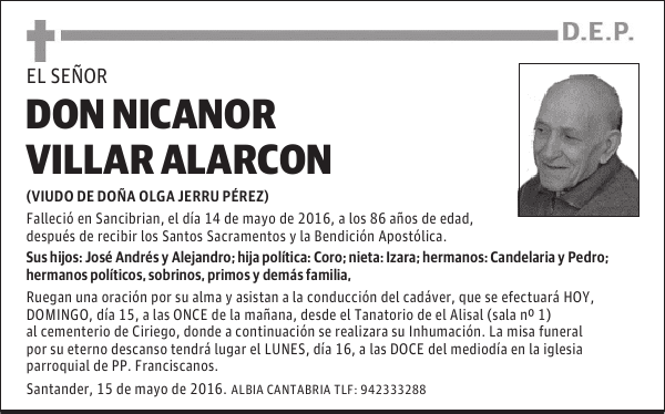 DON NICANOR VILLAR ALARCON