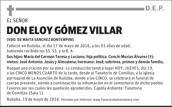 Don Eloy Gómez Villar