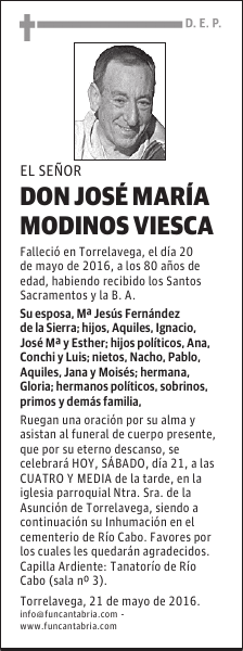 Don José María Modinos Viesca