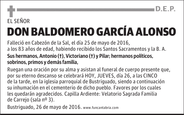 Don Baldomcro García Alonso