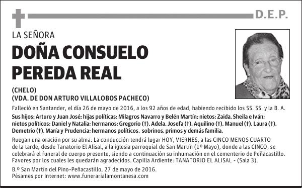 Doña Consuelo Pereda Real