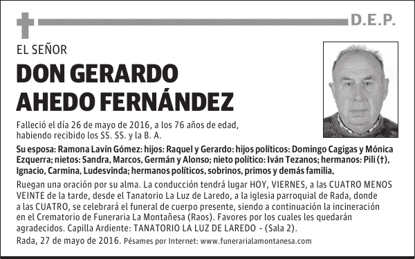 Don Gerardo Ahedo Fernández