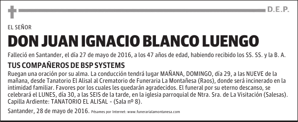 Don Juan Ignacio Blanco Luengo