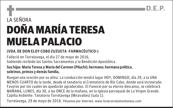 Doña María Teresa Muela
