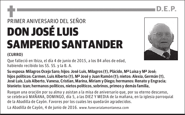 Don José Luis Samperio Santander