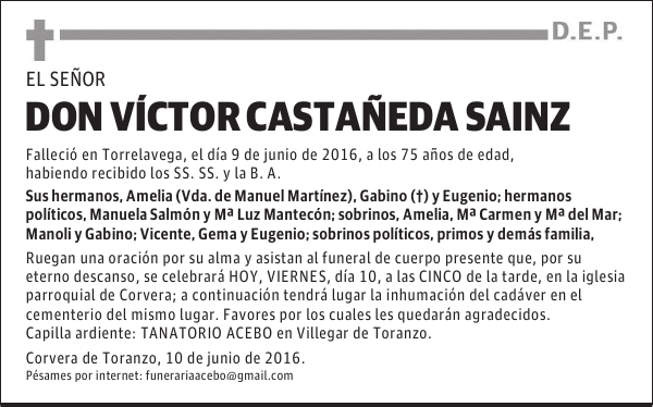 DON VÍCTOR CASTAÑEDA SAINZ