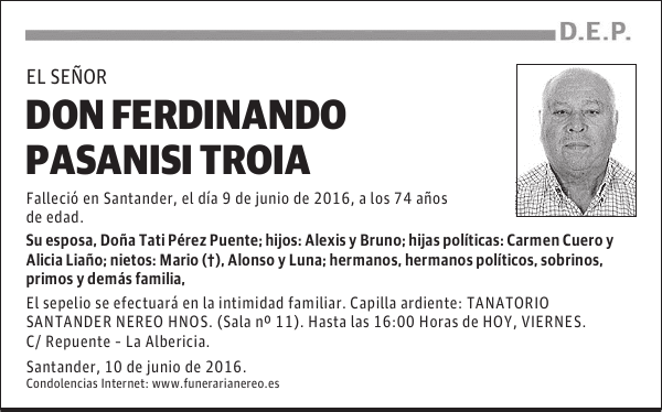 DON FERDINANDO PASANISI TROIA