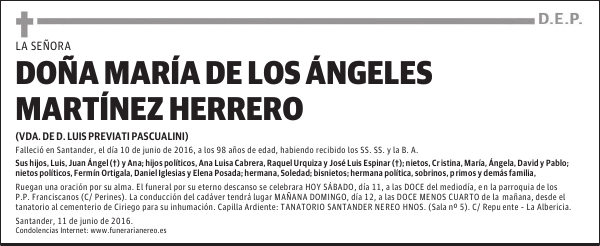 DOÑA MARÍA DE LOS ÁNGELES MARTÍNEZ HERRERO