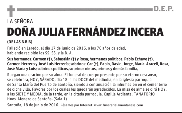 Doña Julia Fernández Incera