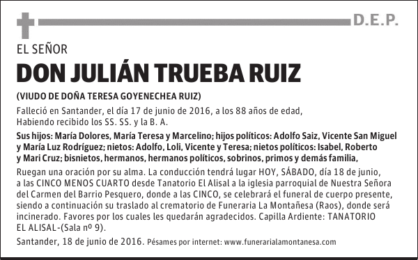 Don Julián Trueba Ruiz