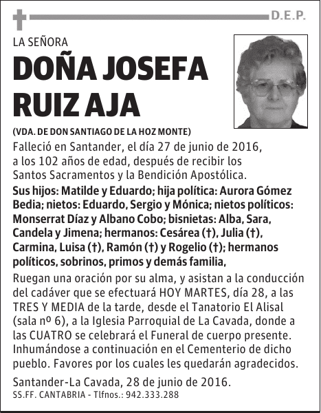 DOÑA JOSEFA RUIZ AJA