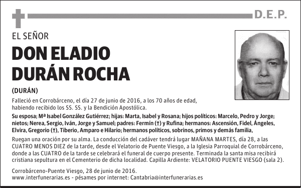 DON ELADIO DURÁN ROCHA