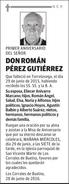 DON ROMÁN PÉREZ GUTIÉRREZ