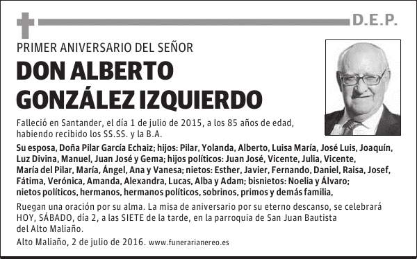 DON ALBERTO GONZALEZ IZQUIERDO