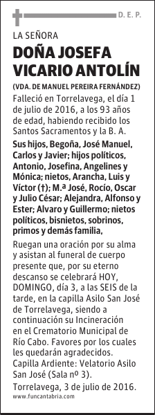 Doña Josefa Vicario Antolín