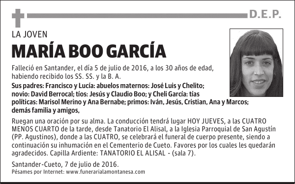 MARÍA BOO GARCÍA