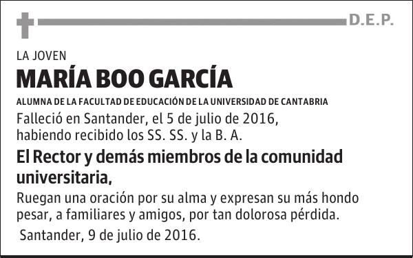 MARIA BOO GARCIA