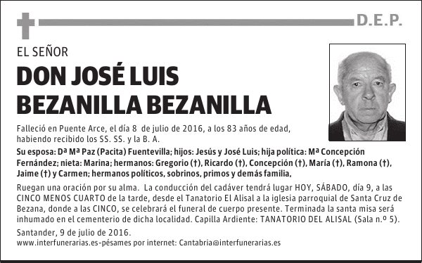 D. JOSE LUIS BEZANILLA BEZANILLA