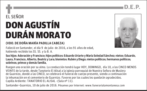 Don Agustín Durán Morato